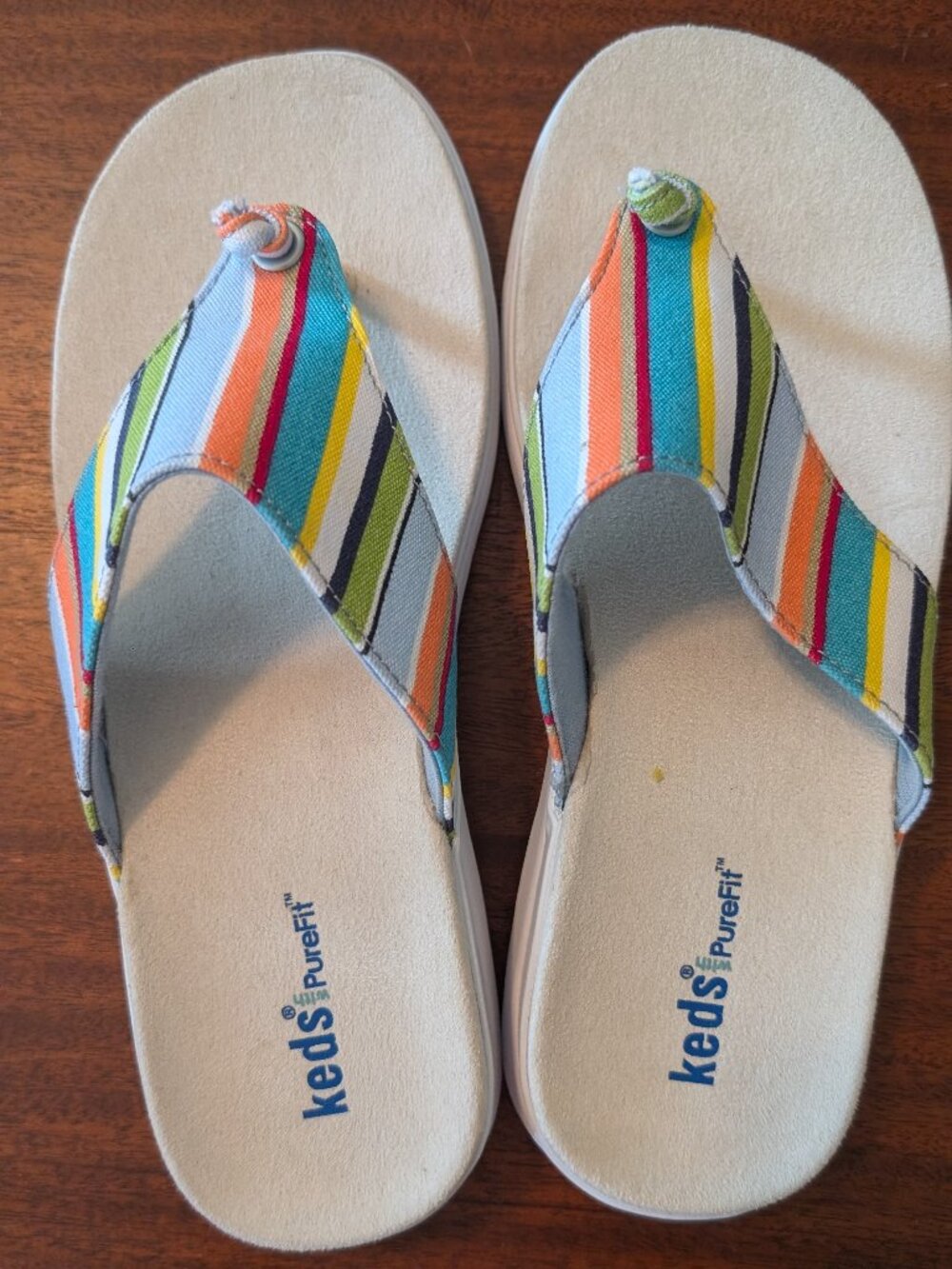 Keds Colorful Flip Flops - New in Box - Size 7.5